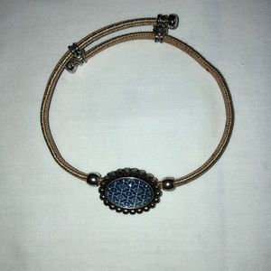 Brand new never worn blue stone adjustable bracelet.